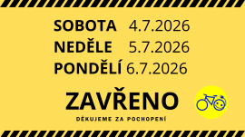 4.7. - 6.7.2026 ZAVŘENO